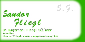 sandor fliegl business card